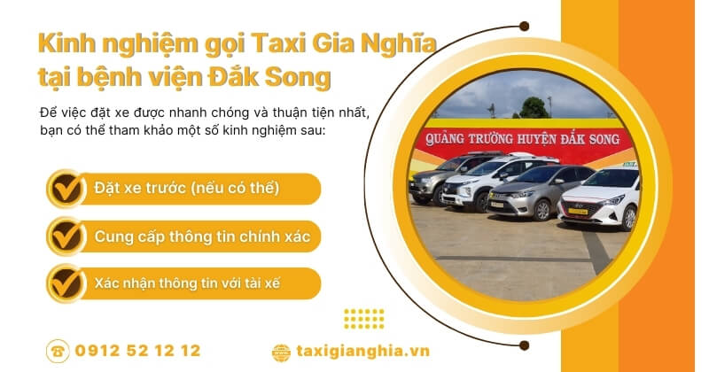 Kinh nghiệm gọi Taxi Gia Nghĩa tại bệnh viện Đắk Song