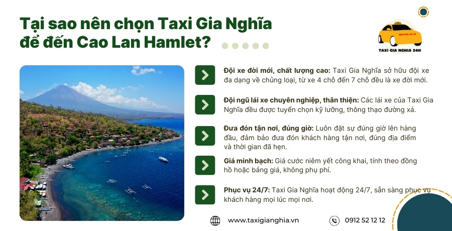 Taxi Gia Nghĩa đến Cao Lan Hamlet