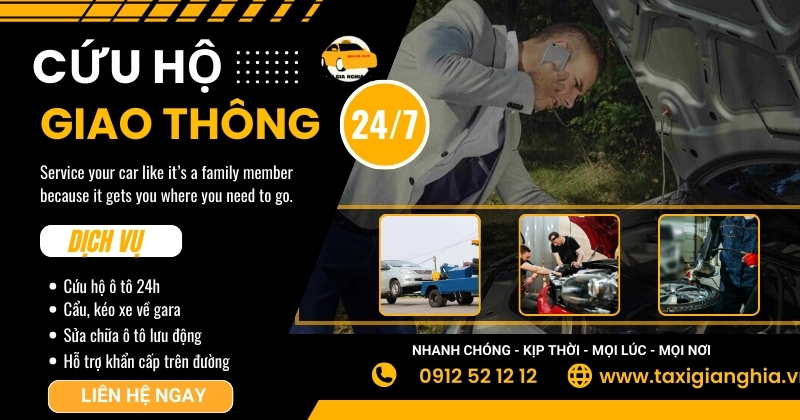 Dịch vụ sửa chữa ô tô lưu động và cứu hộ giao thông 24h tại Tp. Gia Nghĩa