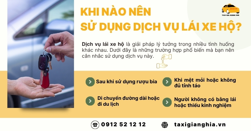 Những trường hợp nên thuê tài xế lái hộ tại Gia Nghĩa