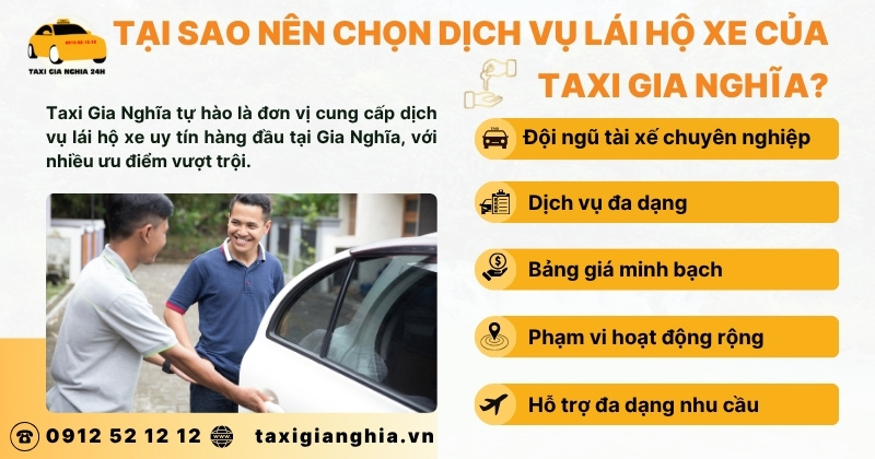 Taxi Gia Nghĩa – đơn vị cung cấp dịch vụ lái xe hộ uy tín tại Đắk Nông