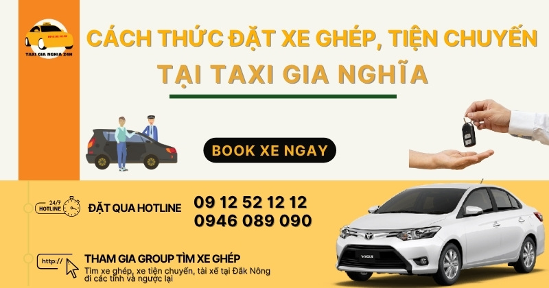 Hướng dẫn quy trình đặt xe ghép từ Gia Nghĩa đi Đà Lạt