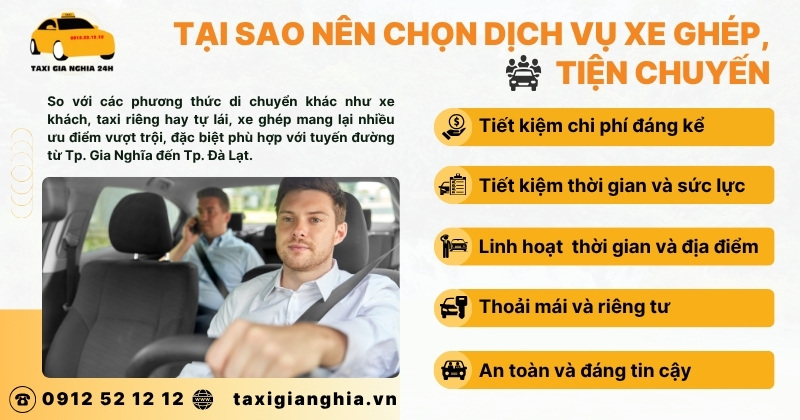 Dịch vụ xe ghép tiện chuyến từ Gia Nghĩa đi Đà Lạt an toàn và tiết kiệm