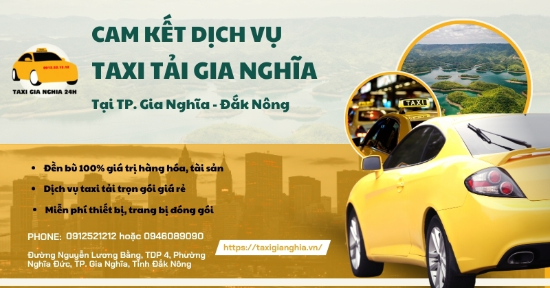 Cam kết dịch vụ Taxi Tải Gia Nghĩa chuyên vận chuyển hàng hóa, chuyển nhà giá rẻ  tại TP. Gia Nghĩa